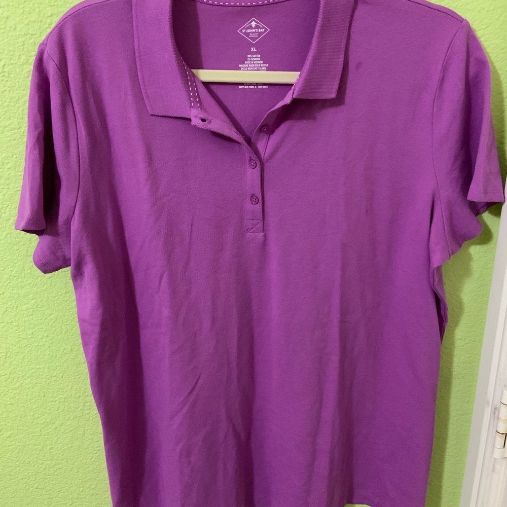 Purple Polo Top from St. John’s Bay
